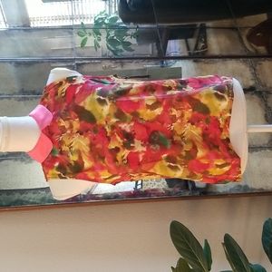 Forever 21 Sleeveless Blouse W Neon Pink Collar